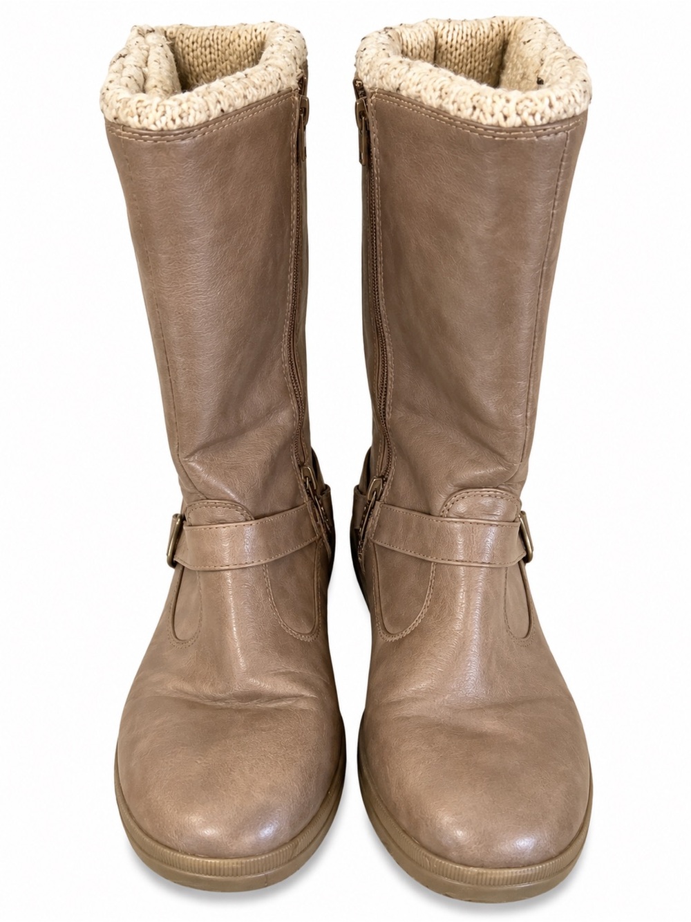 totes Maggie Stone Women’s 9M Buckle Zip Mid-Calf Weather Boots